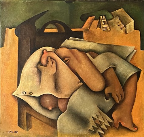 Dipinto nudo surrealista - , di
